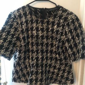 Peplum tweed top from Zara